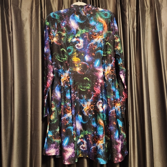 Blackmilk GALAXY PSYCHEDELIC LONG SLEEVE EVIL MINI SKATER DRESS - LIMITED - Picture 2 of 4